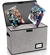 YNSZAS Comic Book Storage, Comic Book Box, 15.8" X 7.8" X 11.8", Collapsible Comic Short Box, Hol...