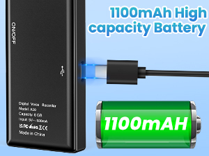 1100mAh Rechargeable Battery