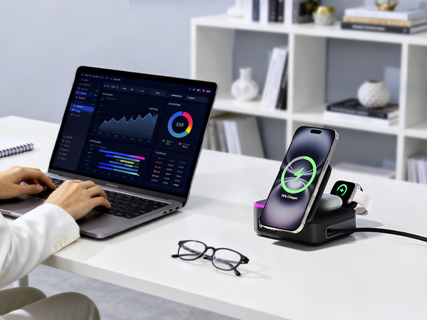 charging station 8 in 1 wireless charger multi device charger Apple