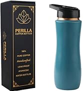 SPN-FOR1 100% Pure Copper Bottle with Sipper &amp; Lid 25.37 Oz Ayurvedic Water Bottle Multipurpo...