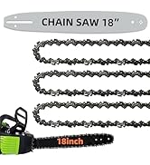 18 Inch Chainsaw Guide Bar and Chains 62 Drive Links, 3/8" LP Pitch, 050" Gauge, 18-Inch Replacem...