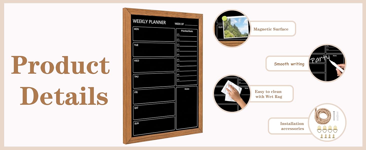 Blackboard Magnetic Surface Blackboard Calendar Chalkboard Blackboard