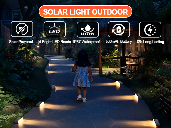 Solar step lights outdoor