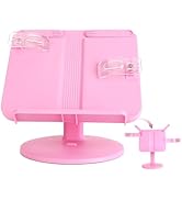 AssHMKIT Kids Book Stand, Adjustable Reading Holder with Thick Plastic Base, Foldable Reading Sta...