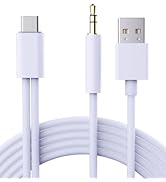 LMUBOY AUX to USB C Cable for Old Car,[Mfi Certified] 2-in-1 Type-C to 3.5mm Male Audio Cord with...