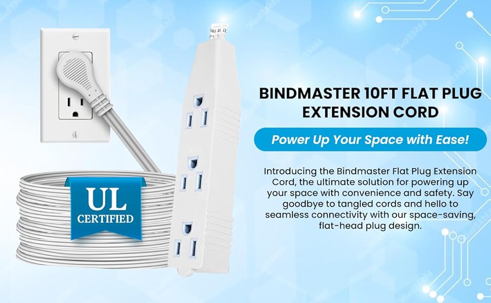Introducing the Bindmaster Extension Cord with Multiple Outlets.