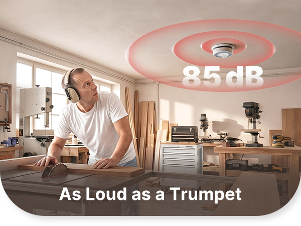 85 dB Loud Alarm