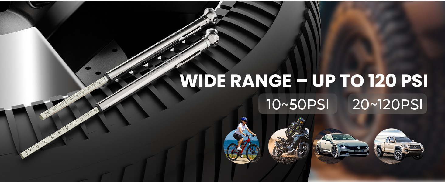 tire pressure gauge for cars up to 120psi 10-50psi auto accessories gift for him her father