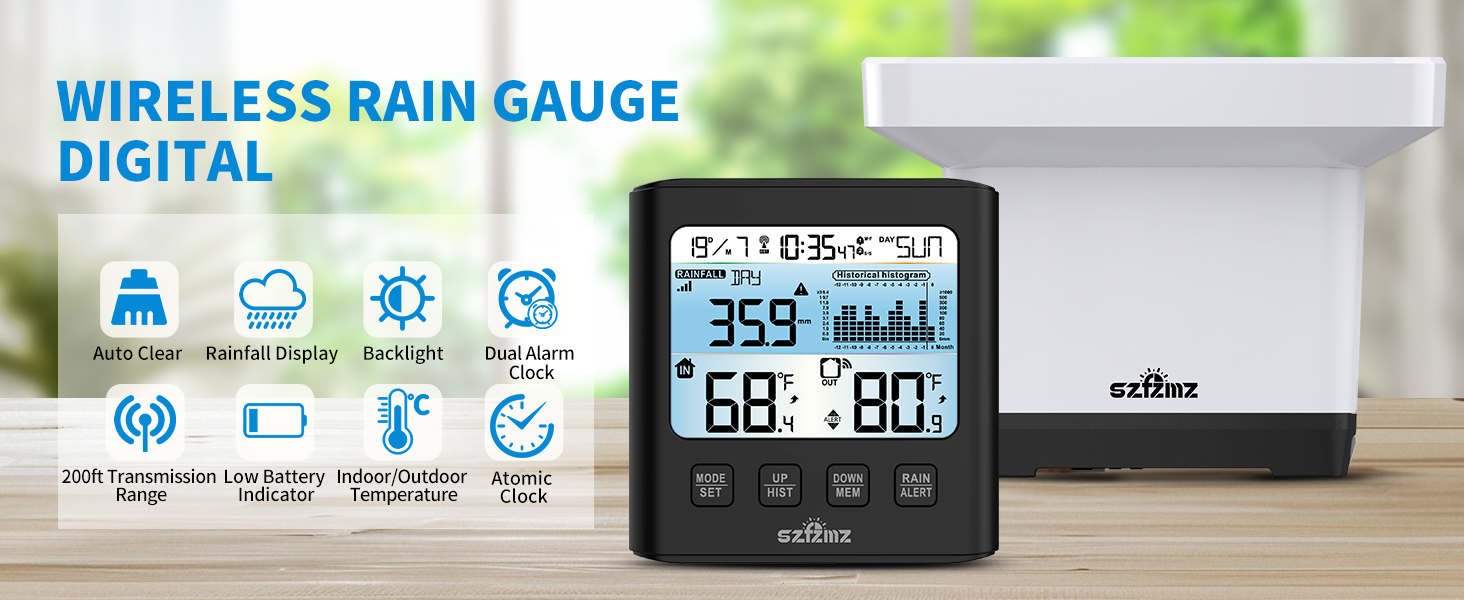 WIRELESS RAIN GAUGE DIGITAL