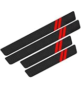 Diamall 4 PCS Car Door Sill Protector, Carbon Fiber Car Door Threshold Guards, Self-Adhesive Door...