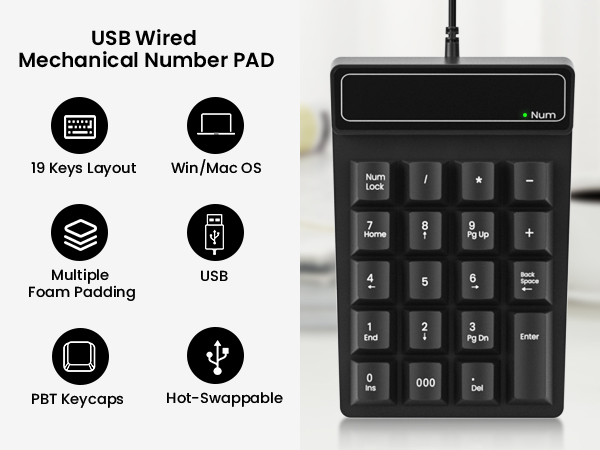 usb number pad for laptop