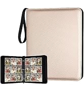 GERMUN 9 Pocket Card Binder, Premium Zip Trading Card Binder, 720 Double Sided Pocket PU Card Col...