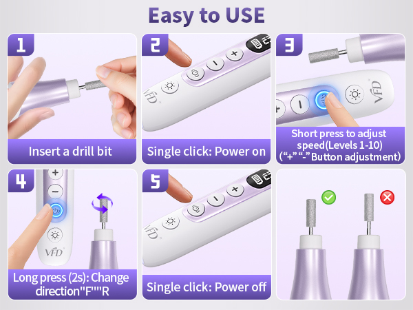 VFD nail drill