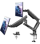 Dual Monitor Desk Mount, 13-32 inch Adjustable Gas Spring Monitor Arm, Computer Display Stand Hol...