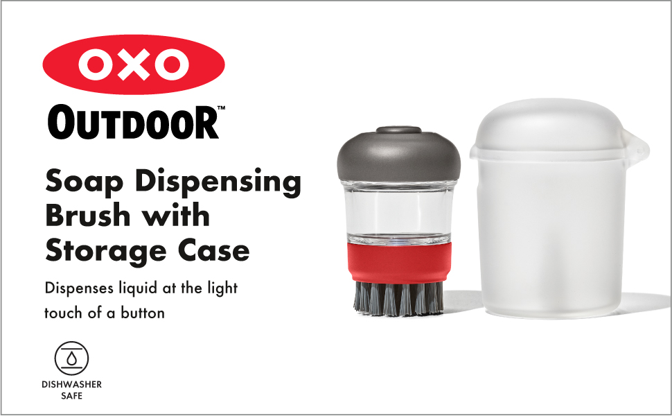 9209700 OXO Outdoor Soap Dispensing Dish Brush with Storage Case