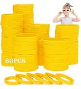 THXIY 60PCS Silicone Rubber Bracelet Bracelets Wristbands Wrist Bands for Kids Youth Teens Boys G...