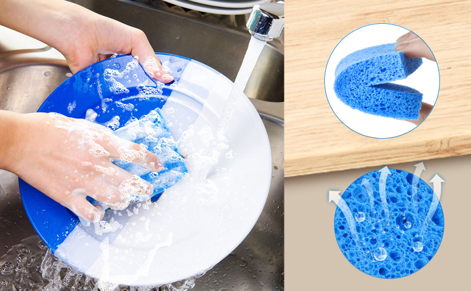 Blue Dish Washing Kitchen Sponge