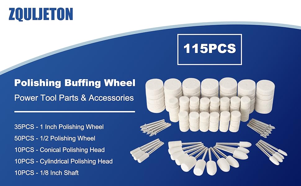 115PCS buffing polishing wheels