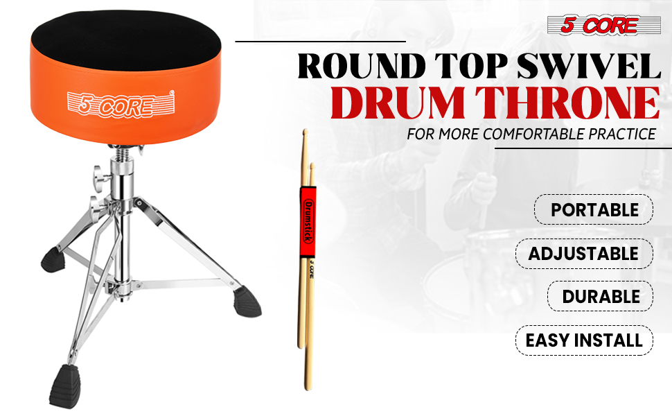 Drum Chair,Height Adjustable Heavy Duty Upgraded Drum Stool