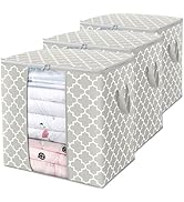 WISELIFE Storage Bags 3 Pack/100L Large Blanket Clothes Organization and Storage Containers for C...