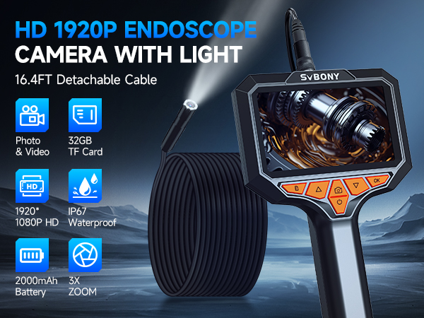 inspection camera with light