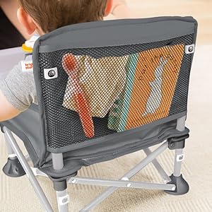 Bright Starts Pop 'N Sit Portable Booster, Grey