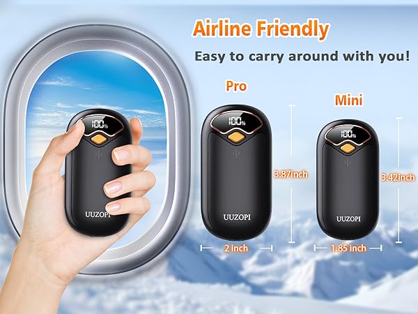 take this hand warmer with you on an airplane trip