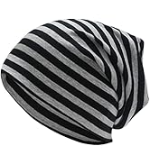 ZLYC Cotton Thin Slouchy Beanie Hat for Men Women Fashion Soft Stretch Knit Skull Cap