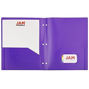 3 Hole Punch Heavy Duty Folder Pop Primary Purple