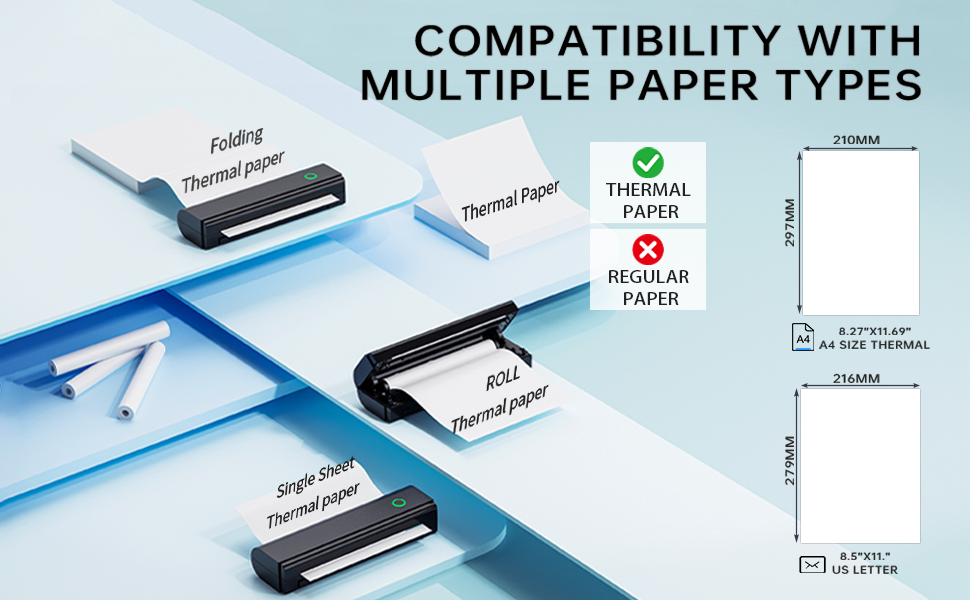 Inkless Thermal Printer