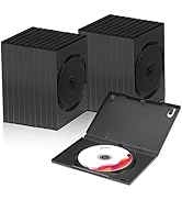 T WaveTree Premium DVD Cases,Standard Black Single Disc DVD Storage Cases, DVD Album Case with Ou...
