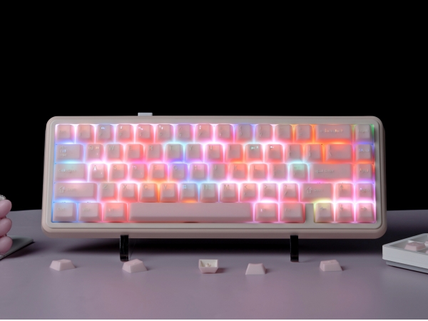 Pink Jade keycap Double Shot pbt keycaps Translucent Ceramic Cherry Profile Creamy Custom Keycap