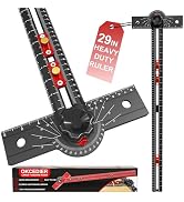 Okcedier 29 Inch Woodworking T Square Ruler, Precision Drilling Positioning Measuring Tools, Adju...