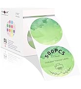 PARLAIM 3 Inch Thermal Labels,Watercolor Labels for Thermal Printer,Circle Thermal Stickers Label...