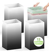4 Pack Extra Large Disposable Trash Cans, Reusable Portable Garbage Can, 13 Gallon (21.6" H x 13....