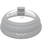 Microwave Splatter Cover Glass Cover Guard Lid with Collapsible Silicone for Food Pot Plate Cover...