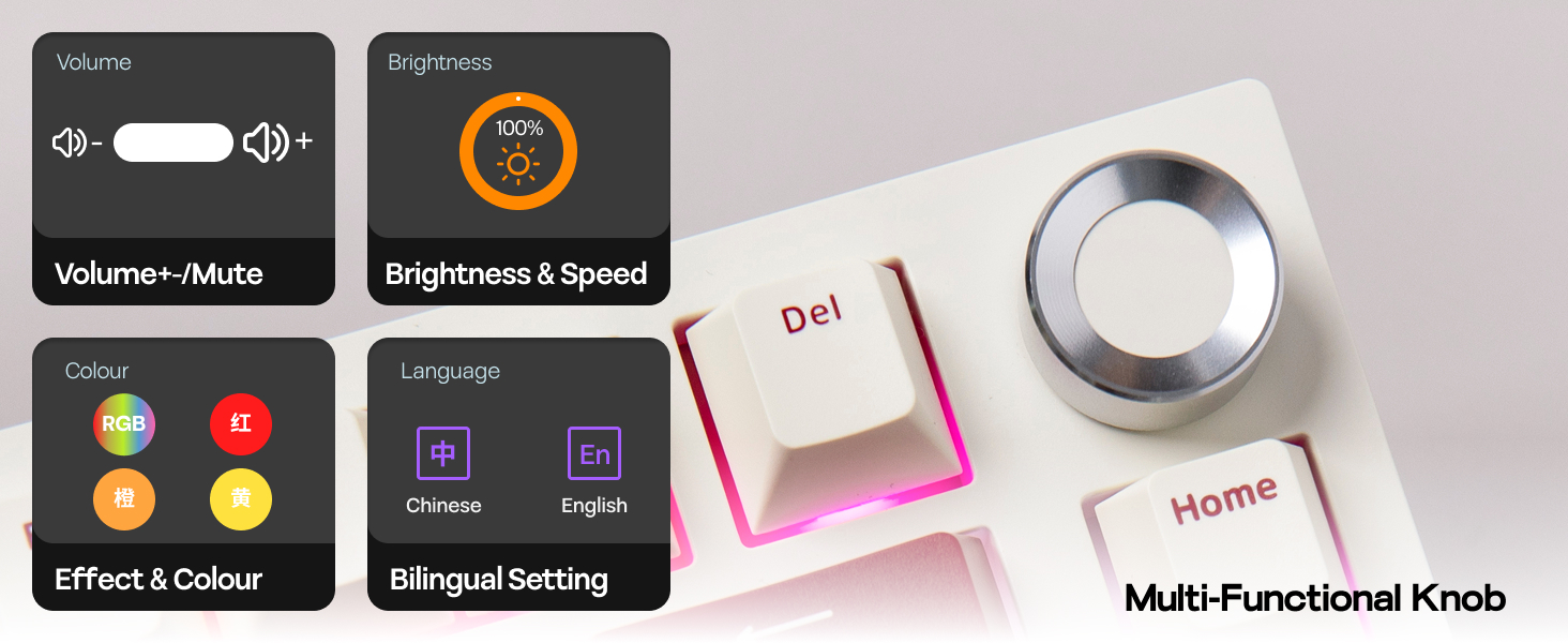 AK820 PRO Wireless Mechanical Gaming Keyboard with Screen