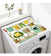 Nuxovilar Vintage Floral Dryer Cover for the Top, Non-slip Washer &amp; Dryer Protector, 23.62"x19.68...