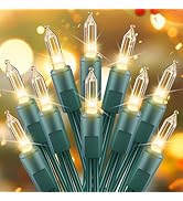 Clear Christmas String Lights 50 Count 12 Feet Incandescent Bulb Mini Lights for Indoor Outdoor X...