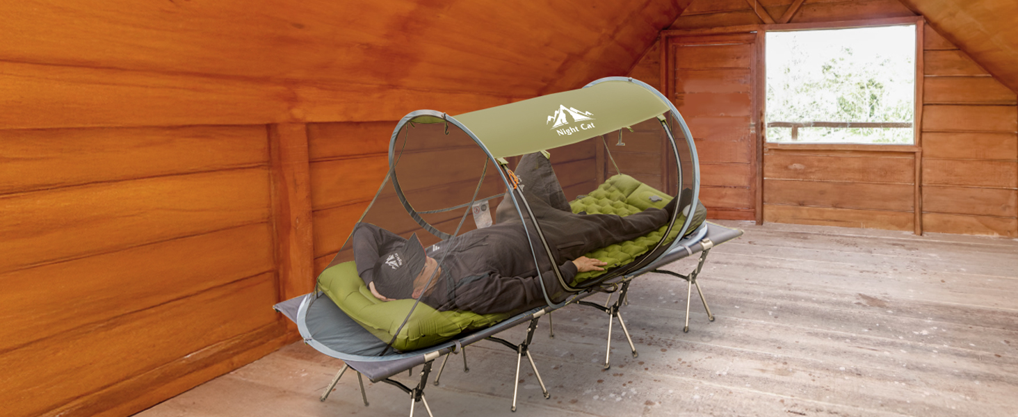 camp in cabin