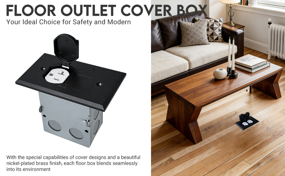 Tamper resistant floor outlet cover plate