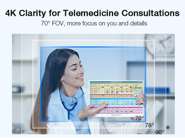 EMEET C950 webcam for PC 4K for Telemedicine Consultations