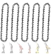 5 Pieces 6 Inch Chainsaw Chain, Replacement Chains for 6 Inch Cordless Electric Portable Mini Cha...