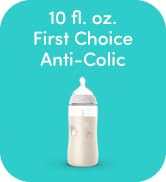 NUK First Choice Smooth Flow Anti-Colic Bottle 2.0, 10 oz. Baby Bottle with SafeTemp Temperature ...