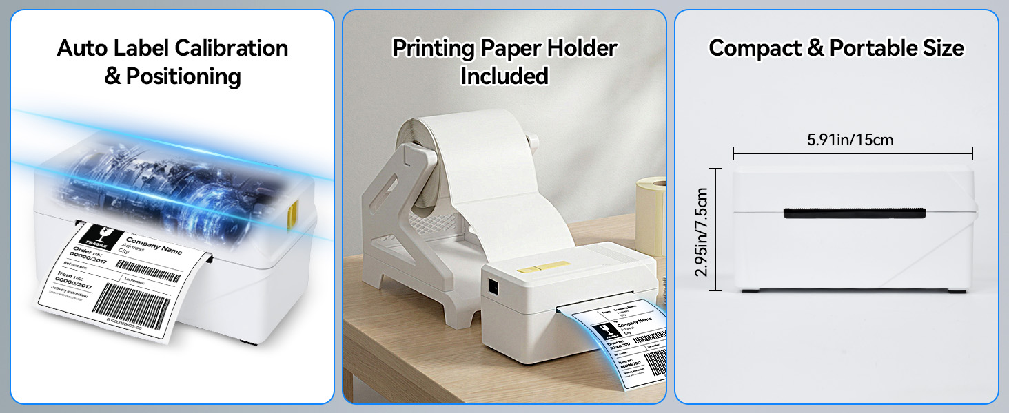 Bluetooth Thermal Shipping Label Printer