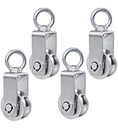 Cable Pulley Wheel Stainless Steel Swivel Pulley Block Silence Rotation Traction Wheel for Pulley...