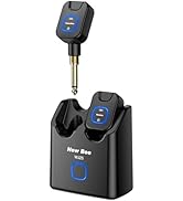 Wireless Guitar System, 5.8GHz with Charging Box, 6 Channels, 30H Work Time, Transmitter Receiver...