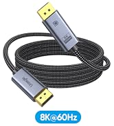 Ureegle 8K Displayport Cable 1.4, 1.5ft Short DP Cable (8K@60Hz, 4K@144Hz, 32.4Gbps) HDR, Display...