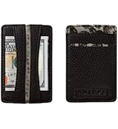 Great Useful Stuff Rule #5 Slim Wallet For Men &amp; Women | Black Leather Bifold Wallet w/Credit Car...