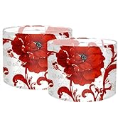 Nuxovilar Lamp Shades Set of 2, Polyester 13x9.8 Inches - Small Lamp Shades for Table Lamps, Red ...
